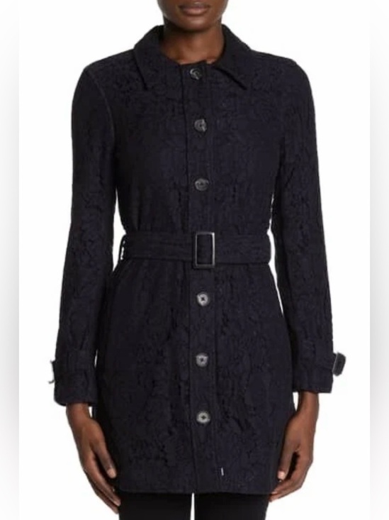 cupcakes & cashmere Dresses & Skirts - NWT Cupcakes and Cashmere Aldean Lace Trench Coat Dark Blue Women XS $178